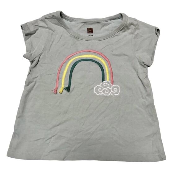 Tea Collection Embroidered Rainbow Shirt Size 12-18m - Picture 1 of 5